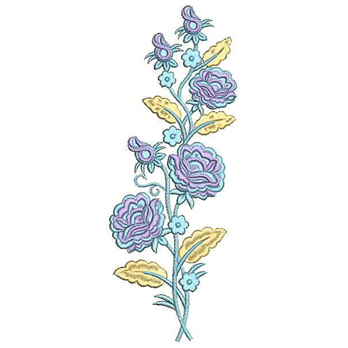 Royalty Free Flower Embroidery Design